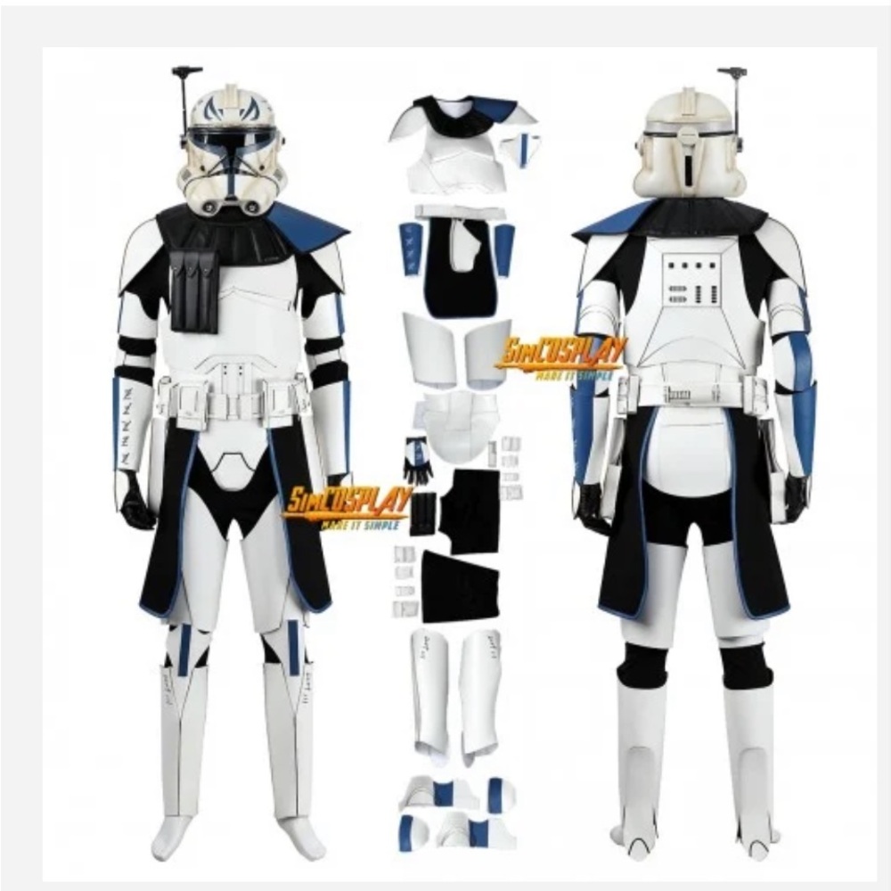 Men’s Star Wars The Clone Wars Captain Rex Cosplay Costume